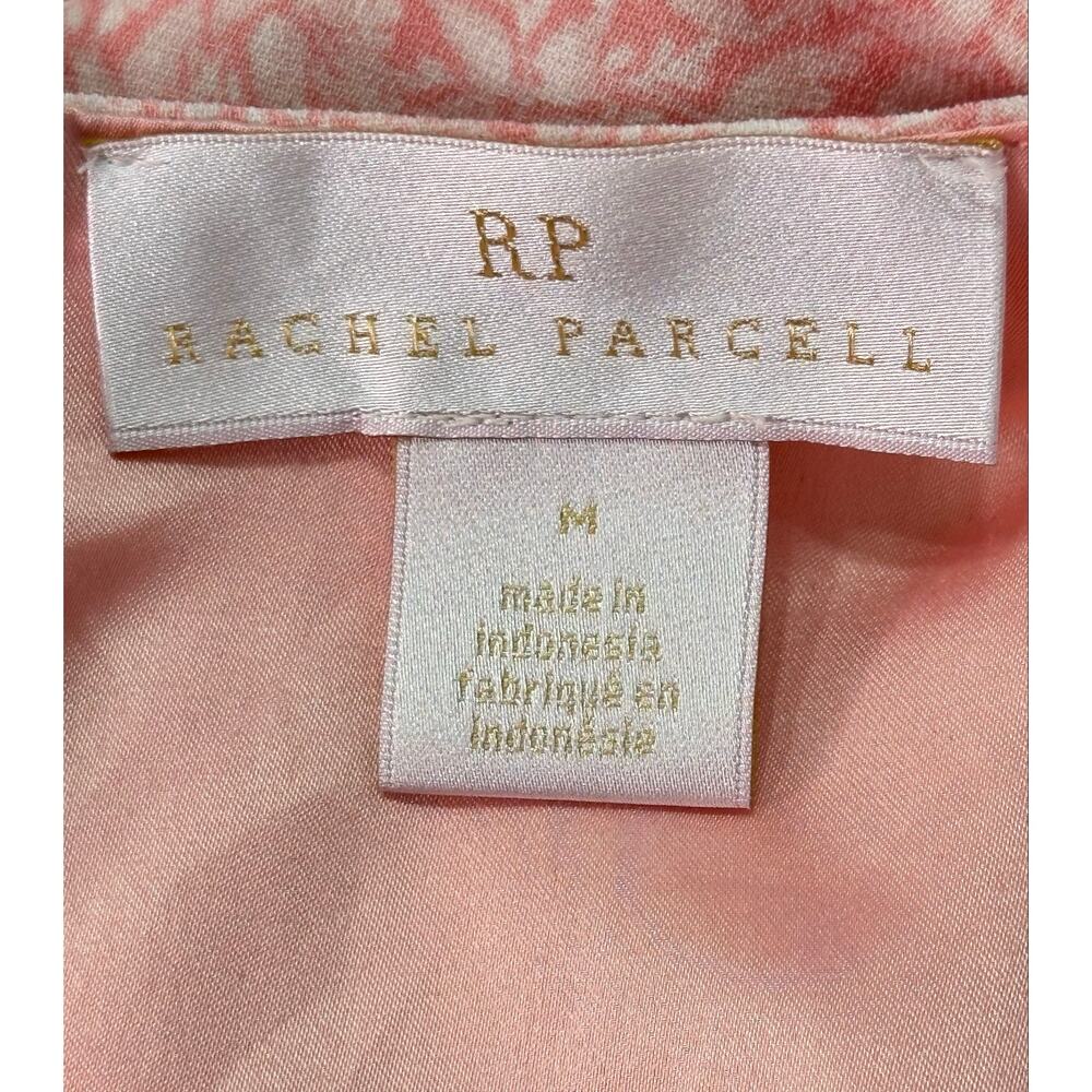 Rachel Parcell Pink Ditsy Floral Puff Sleeve Midi Dress Vintage Style Size M - Picture 6 of 12